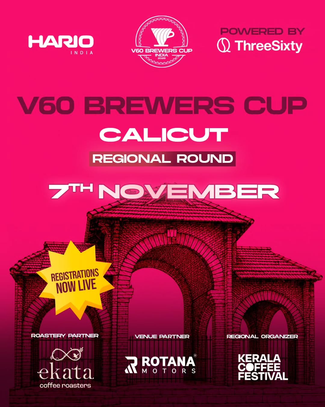 Calicut, it's your turn.

The V60 Brewers Cup India 2026 Regional Round arrives...